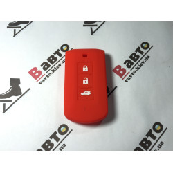 Чехол силиконовый ключа для Mitsubishi Lancer X / ASX / Outlander / Outlander XL / Colt (Smart Key, 3 кнопки)