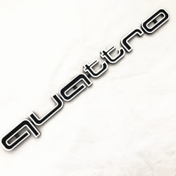 Надпись Quattro на решетку радиатора в стиле RS для Audi A1, A3, A4, A5, A6, A7, Q3, Q5, Q7 Надпись Quattro на решетку радиатора в стиле RS для Audi A1, A3, A4, A5, A6, A7, Q3, Q5, Q7