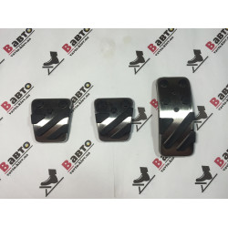 Накладки на педали для Mitsubishi Lancer X, Outlander, Outlander XL, ASX, Pajero (Механическая КПП)